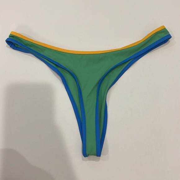 Stone Fox swim Eco Multi Moon High Cut Bikini Bottom size medium NWOT - Picture 4 of 6